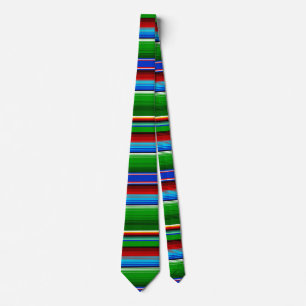 Cravate Sarape mexicaine rouge vert