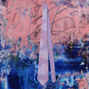 Cravate Saupoudrer   Motif de coeur Lavender