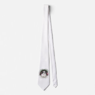 Cravate Sauvetage de chiot Shih Tzu noir et blanc