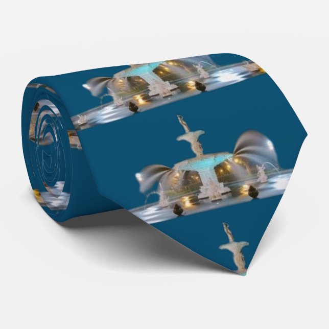 Cravate Savannah, Géorgie emblématique Fontaine du parc Fo (Roulé)