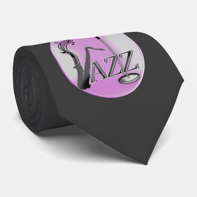 Cravate Saxophone Player Notes musicales Jazz Music (Roulé)