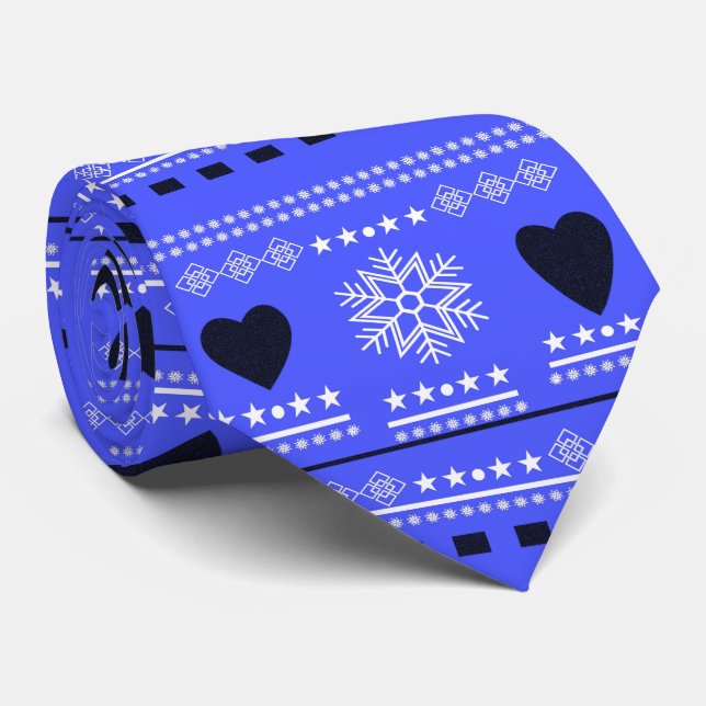 Cravate Scène d'hiver scandinave (Roulé)