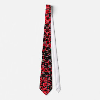 Cravate Scène Emo rouge et noir