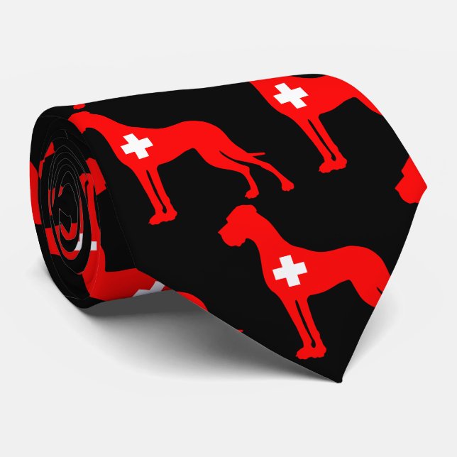 Cravate Schweiz Dogge (Roulé)