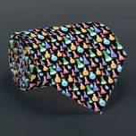 Cravate Science Chemistry Colorful Pattern Teacher Black<br><div class="desc">Science Chemistry Colorful Pattern Teacher Black neck tie</div>