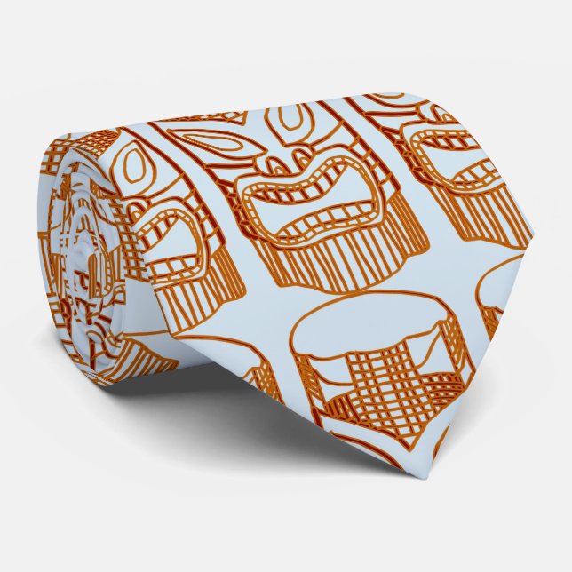 Cravate Sculpture découpée Thunder_Cove en Tiki (Roulé)