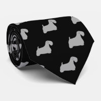 Sealyham Terrier Silhouettes Motif noir et gris