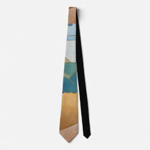 Cravate section originale du motif d'art paysagiste abstra