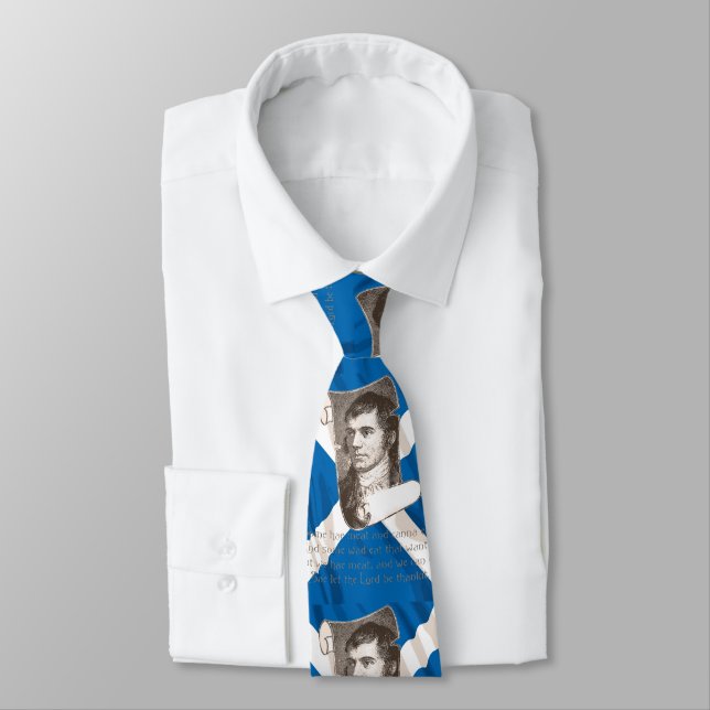 Cravate Selkirk Grace Burns Night et Saltire écossais (Attaché)