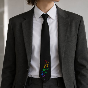 Cravate Sentier papillon arc-en-ciel LGBTQ