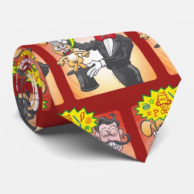 Cravate Sentiment du lapin du magicien fou et indiquant de (Roulé)