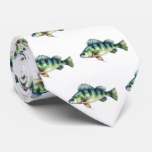 Cravate - Série aquarelle : Perche