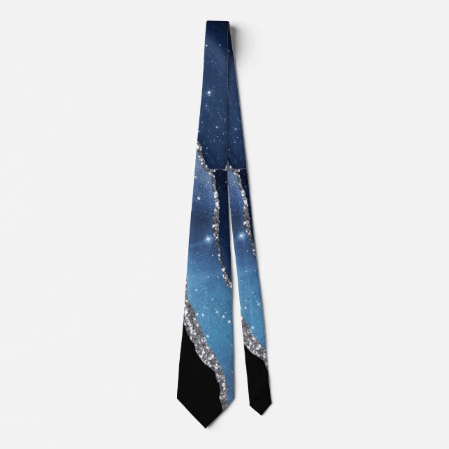 Cravate Série Galaxy Agate Design 8 (Devant)