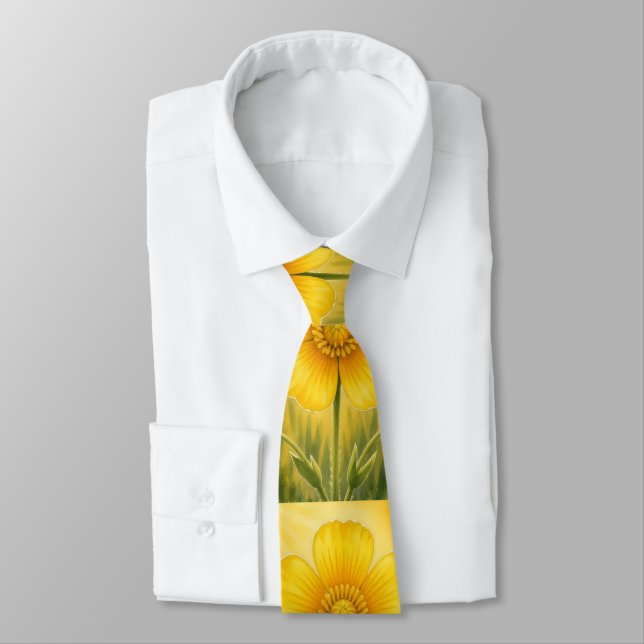 Cravate Série Radiant Petal – Bouton d'or (Attaché)
