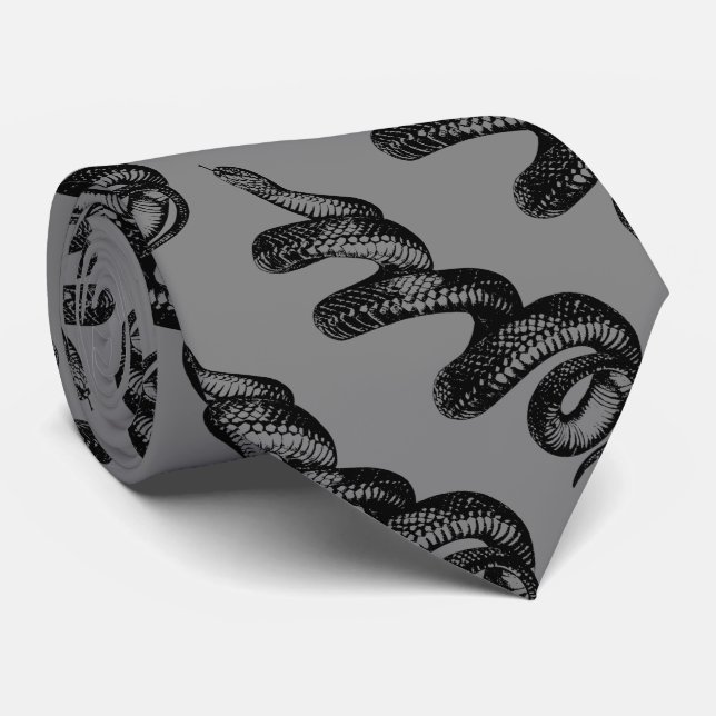Cravate serpent toxique avec l'arrière - plan gris (Roulé)