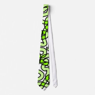 Cravate Serpent vert de chaux