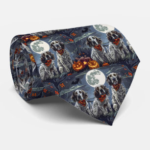 Cravate Setter Anglais Halloween Effrayant