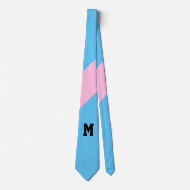Cravate Seulement Couleur Retour. - rose clair diagonale + (Devant)