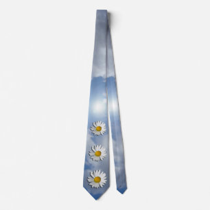 Cravate Seulement une Fleur de Marguerite + votre texte &