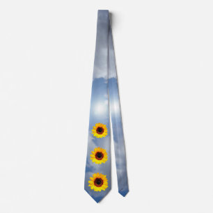 Cravate Seulement une Fleur de Tournesol + votre texte & i