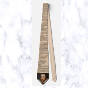 Cravate Shakespeare et Hamlet