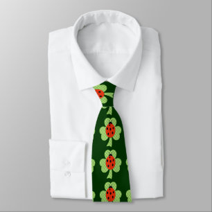 Cravate Shamrock avec Pois et motif Ladybug