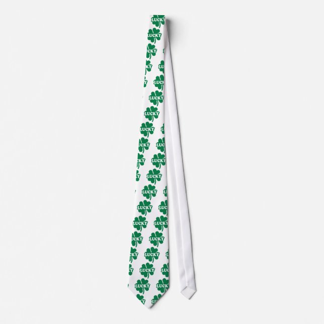 Cravate Shamrock chanceux (Devant)