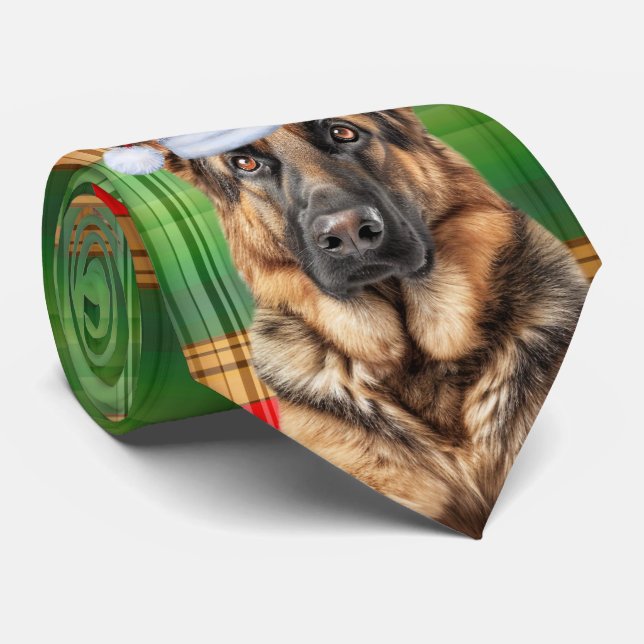 Cravate Shepherd Red and Green Plaid Holiday Christmas  (Roulé)