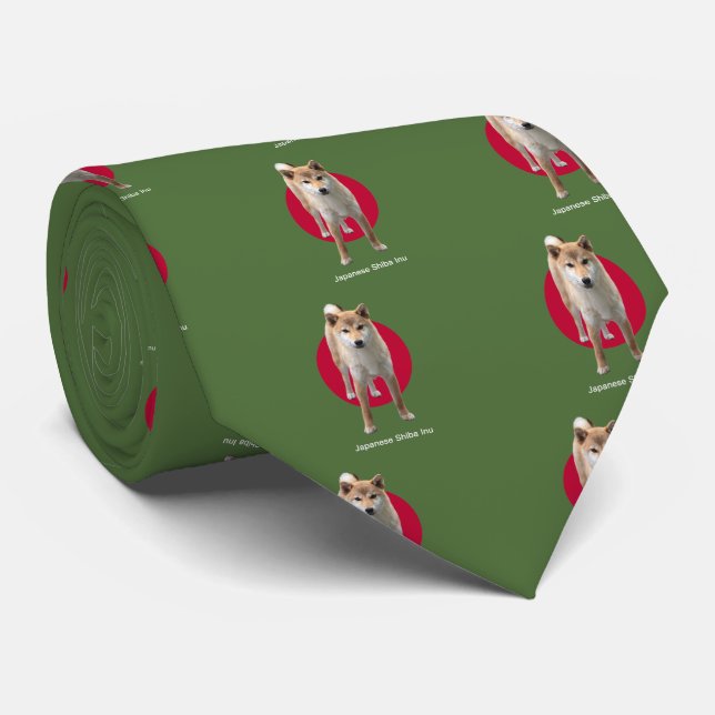 Cravate Shiba Inu japonais (Roulé)