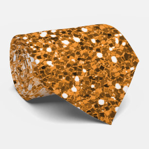 Cravate Shimmer Parties scintillant or en cuivre