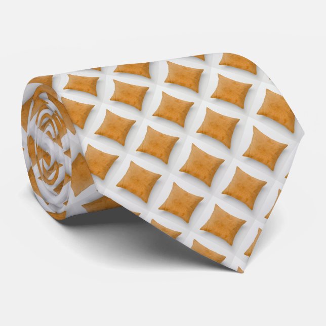 Cravate Signature Micro Diamonds motif orange (Roulé)