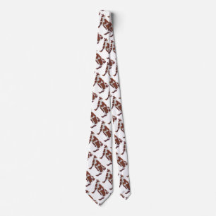 Cravate Silhouette Brown et blanche de vache