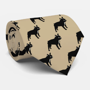 Cravate Silhouette de Bouledogue Français