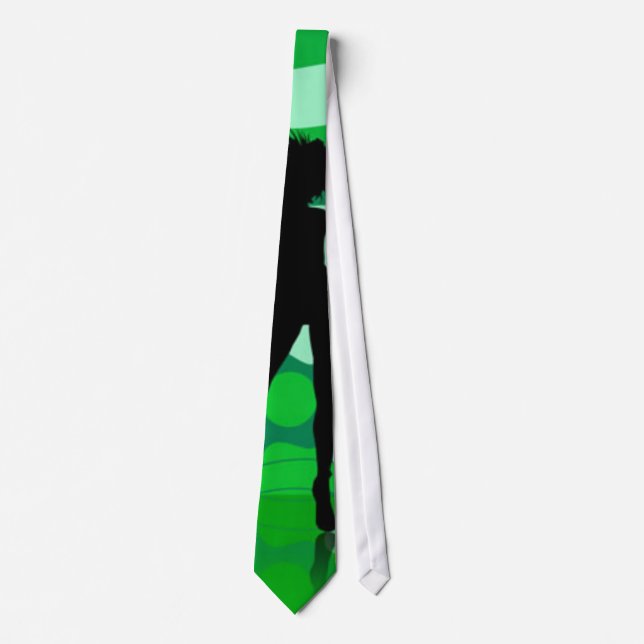 Cravate Silhouette verte (Devant)