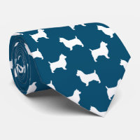 Silhouettes de chien Terrier australien Motif bleu