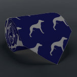 Cravate Silhouettes de Chien Whippet Motif Bleu et gris<br><div class="desc">Ce cravate bleu motif original Whippets fait un grand cadeau pour les papas de chien! Disponible dans une variété de couleurs, cette cravate cool fait une déclaration pour toute personne qui aime Whippets. Un cadeau génial pour le type qui porte une cravate pour les affaires, ou pour des événements spéciaux...</div>