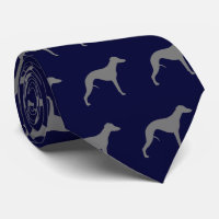 Silhouettes de Chien Whippet Motif Bleu et gris