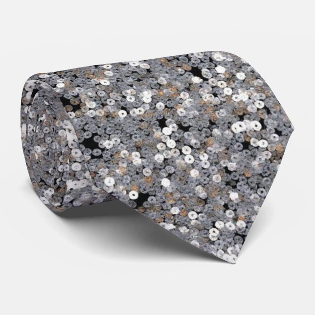 Cravate Silver Glitter Sparkles Wedding  (Roulé)
