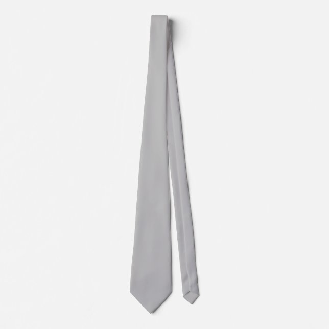 Cravate Silver Grey C0C0C0 Couleur - Option pour ajouter u (Devant)