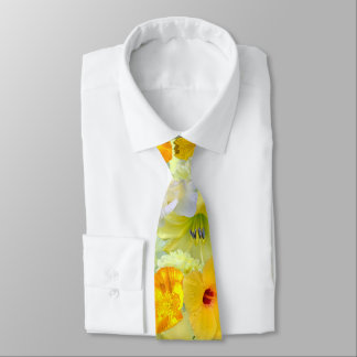 Cravate Simple Collection Fleur Jaune pour Garçons d'Honne