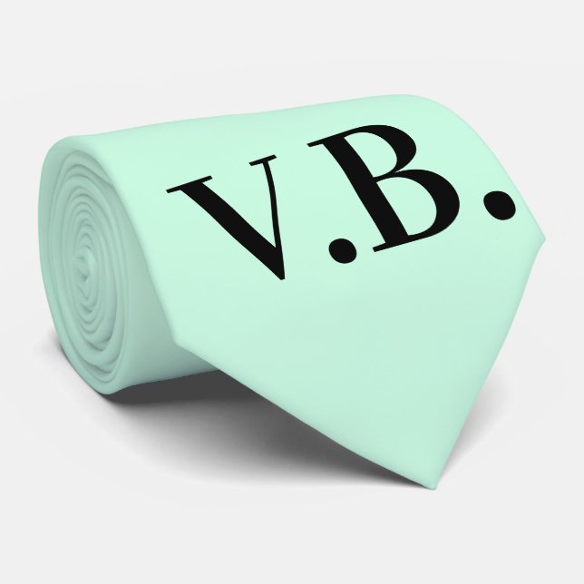 Cravate Simple couleur solide ajouter nom texte monogramme (Roulé)