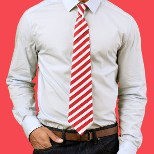 Cravate Simple Fantaisiste Mignon Minimaliste Rayures Roug