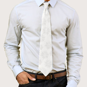 Cravate Simple minimaliste Motif de flocon de neige d'hive