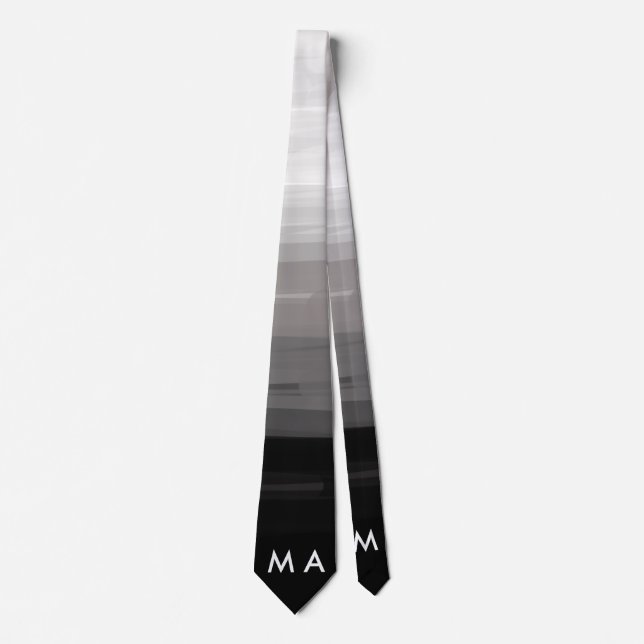 Cravate Simple monogramme ajouter votre nom lettre man min (Devant)