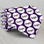 Cravate Simple motif d'entreprise avec logo prune pourpre<br><div class="desc">Conception de motif de logo simple pour favoriser la fidélité à la marque et promouvoir votre petite entreprise. Idéal comme uniforme et pour un salon professionnel ou un événement d'entreprise. Remplacez le logo par le vôtre et changez la couleur de fond prune pourpre foncé dans l'outil de conception pour personnaliser....</div>