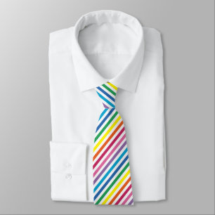Cravate Simple motif moderne de rayures aux couleurs de l'