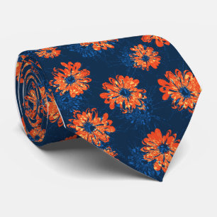 Cravate Simple-side vintage floral de Verseau imprimé