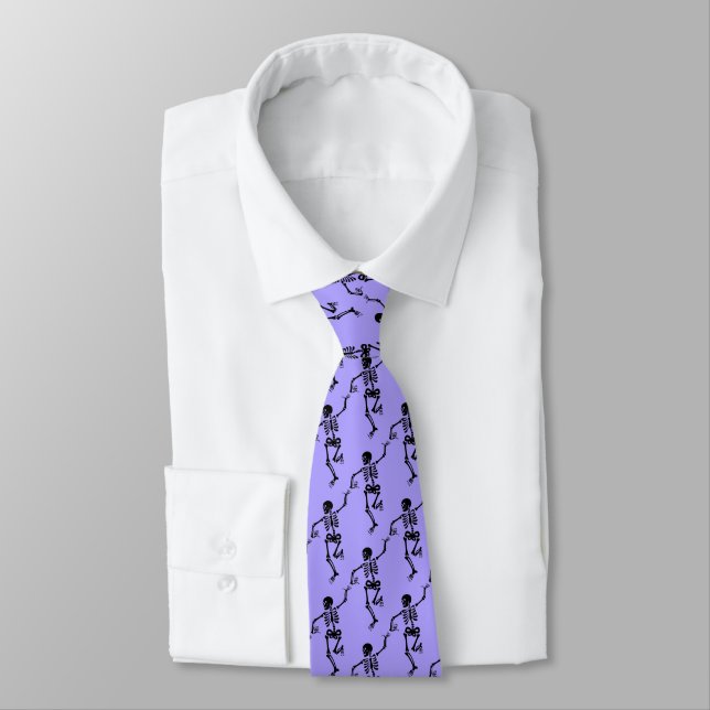 Cravate Skeletons de danse Cravate-Halloween pour hommes (Attaché)