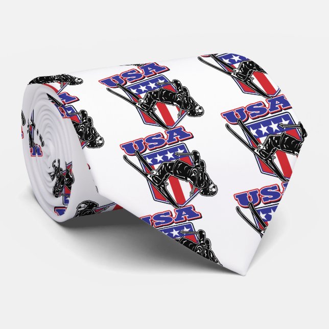 Cravate Skier USA (Roulé)