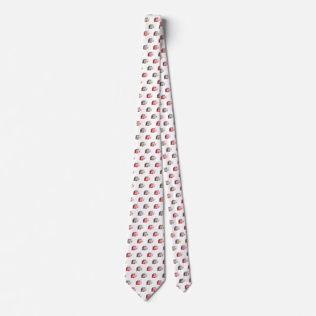 Cravate Skull Bone Pattern Neck Tie (Devant)